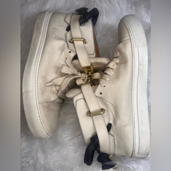Buscemi Women's White and Gold Sneakers - Picture 5 of 8